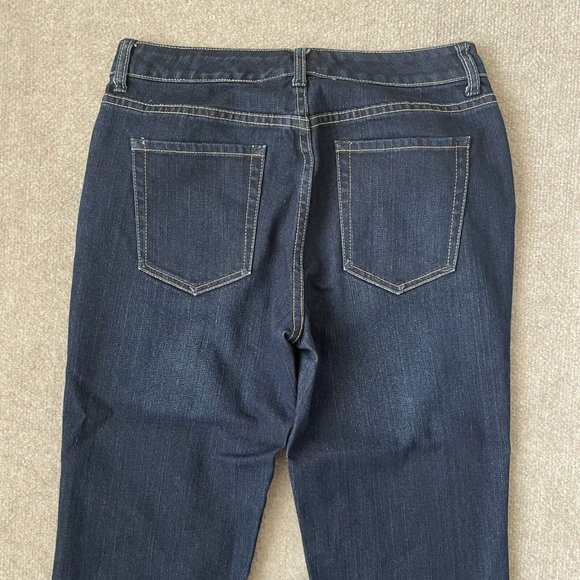 Chico's Jeans Womens 0.5 (Size 6) Cropped Stretch Denim Pants Dark Wash Capri - Picture 9 of 10